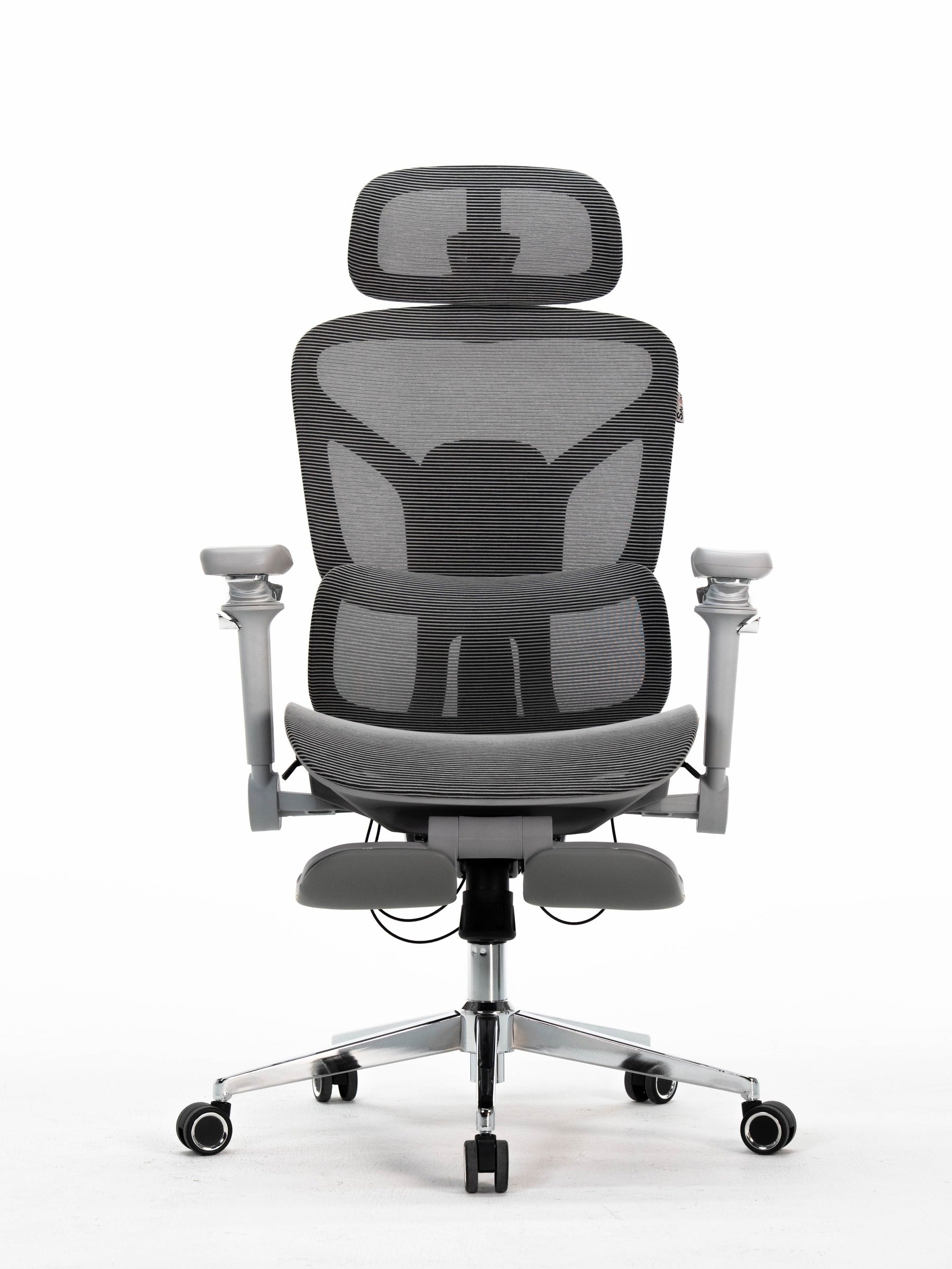 Ares-L6 ergonomic office chair with footrest