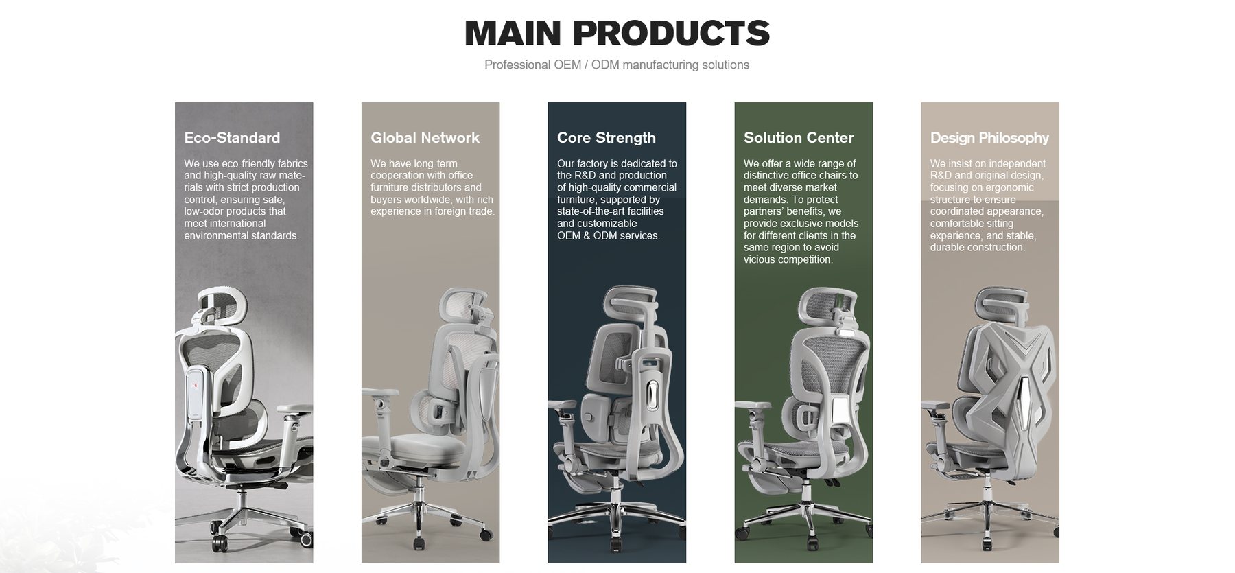 SaiguTechs main ergonomic chair product series