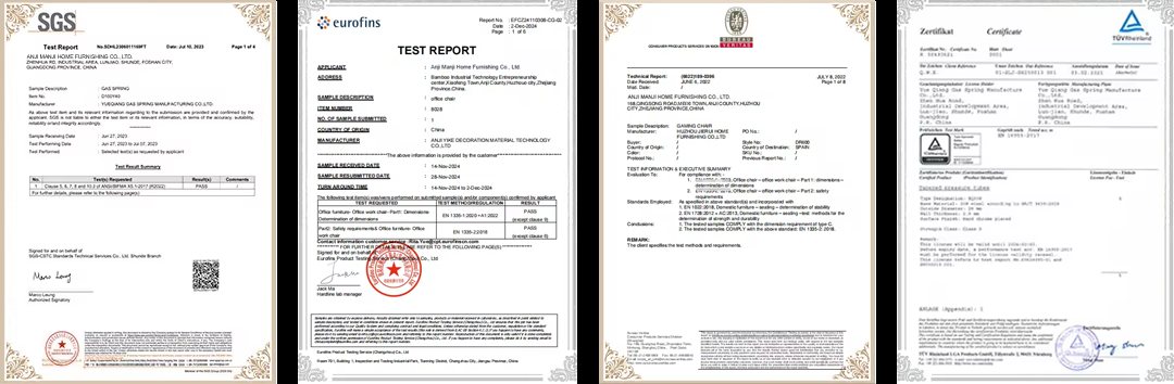 SaiguTechs certificate display for office chair buyers